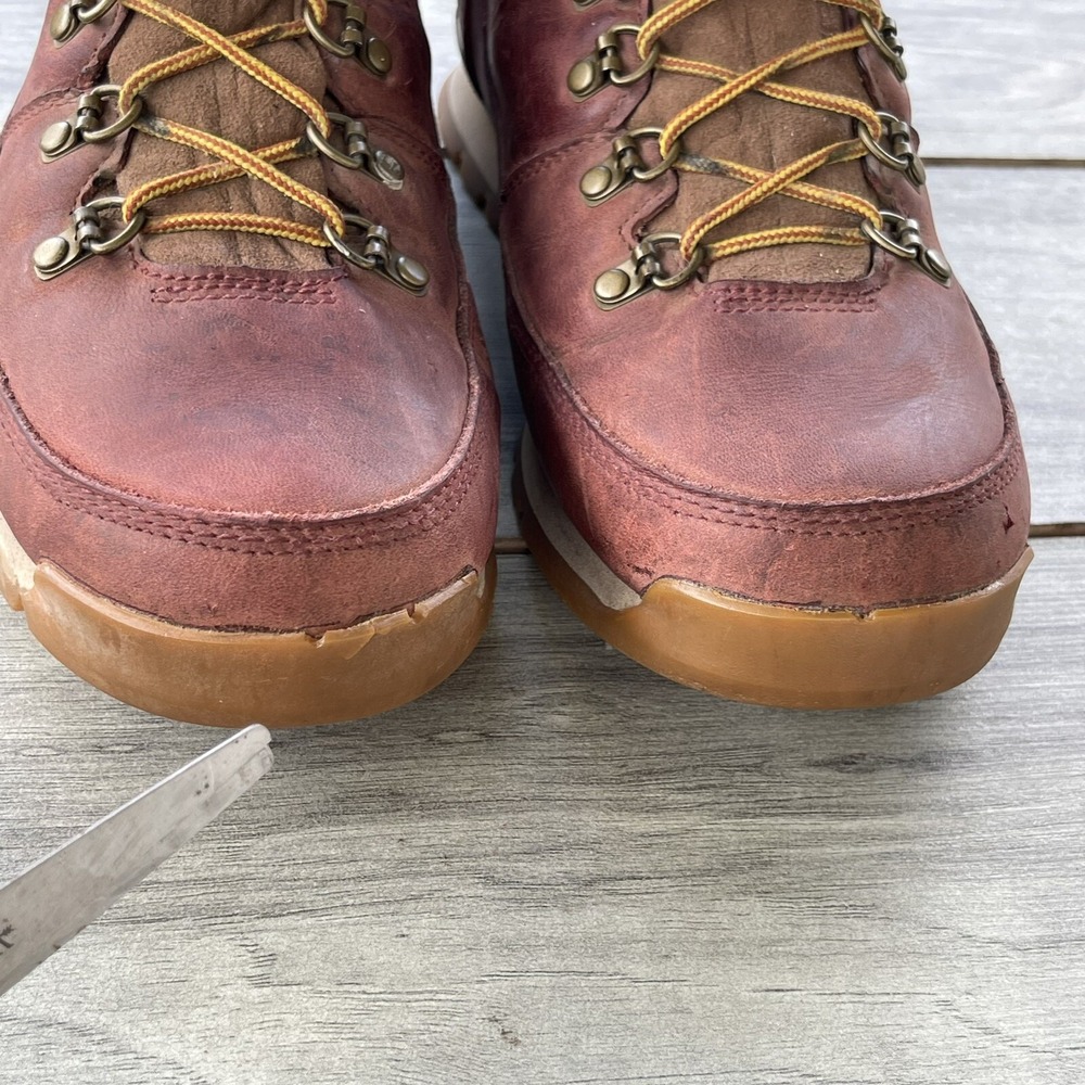The North Face Back-To-Berkeley Hiking Boots Men 7.5 Red Redux Leather WP Lace - Picture 8 of 12